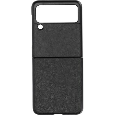Lederhülle für Samsung Galaxy Z Flip 3, kratzfest und stoßfest, schwarz (1/5)