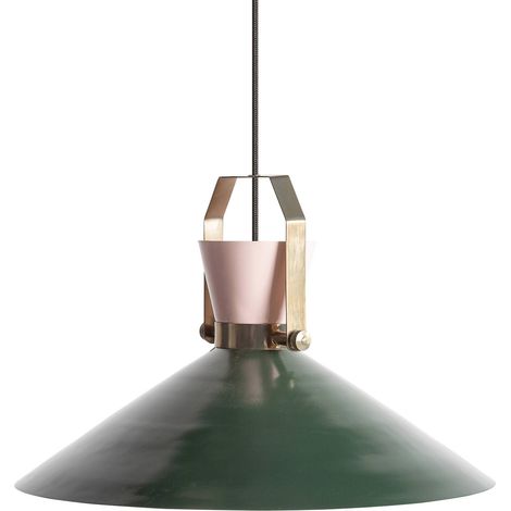 Lustre suspendu contemporain vert finition marbrée en fer acier - Vert marbré contemporain (1/5)