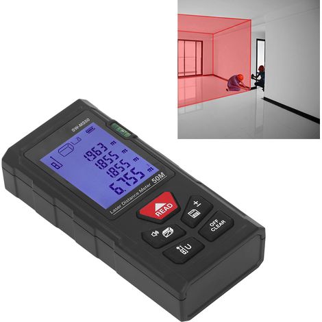 Télémètre de haute précision SW-MS50, testeur portatif à lumière rouge de haute précision (1/5)