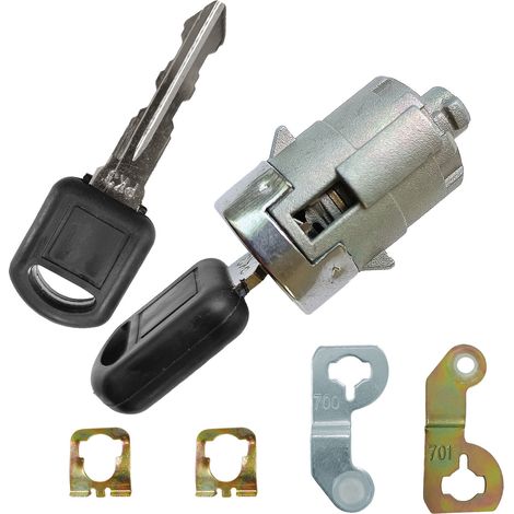 Parts for Cadillac car door locks, left door lock cylinder, double key, 4 parts, auto parts number 15298924 (1/3)