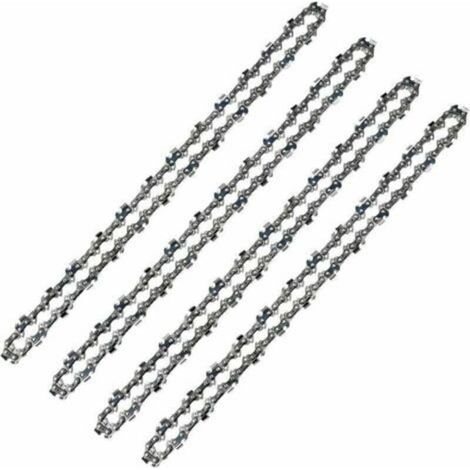 Catena per motosega a 52 maglie – passo 3/8 LP, spessore 0,50 mm, basso contraccolpo – Confezione da 4 catene professionali