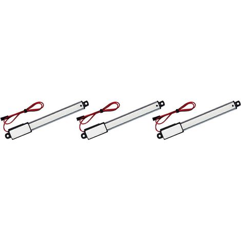 Trois mini-actionneurs linéaires étanches IP54 12 V CC, course de 100 mm, moteurs linéaires électriques, ouvre-fenêtres, vitesse 30 mm/s (1/5)