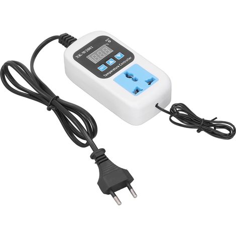 Thermostat électronique à prise UE 110-220 V, réglable automatiquement et à affichage numérique, pour serre