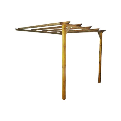 Life in Garden Pergola attache'e en bois de pin 3x2,8xh2,5 m gazebo pour l'ame'nagement des espaces exte'rieurs et des jardins (1/2)