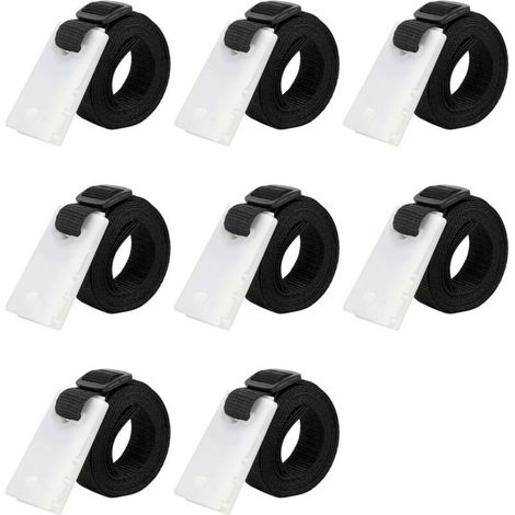 Set de 8 Sangles de Maintien, Fixation pour bâche Solaire de Piscine, Jeu de Roues de Parasol Sangles de Serrage de Couverture de Piscine, Accessoires Enrouleur de Couverture Solaire (1/4)