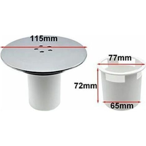 Couvercle de siphon pour douche, 90 mm ou 115 mm, en acier inoxydable, pièce de rechange pour receveur de douche (1/4)