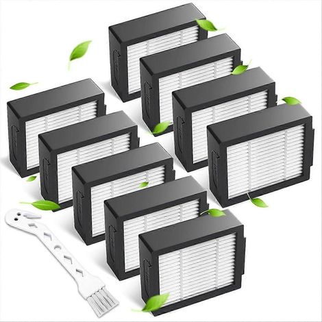 Packung mit 9 Ersatzfiltern für iRobot Roomba E-, I- und J-Serie, hocheffiziente Kombinationsfilter (1/5)