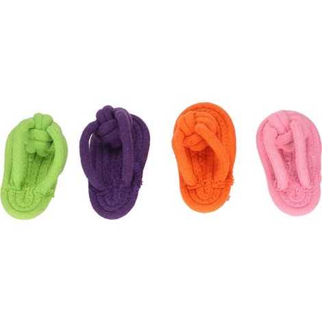 Pantoufle en coton à mâcher pour chien, jouet molaire interactif tricoté à la main pour animaux de compagnie (1/5)