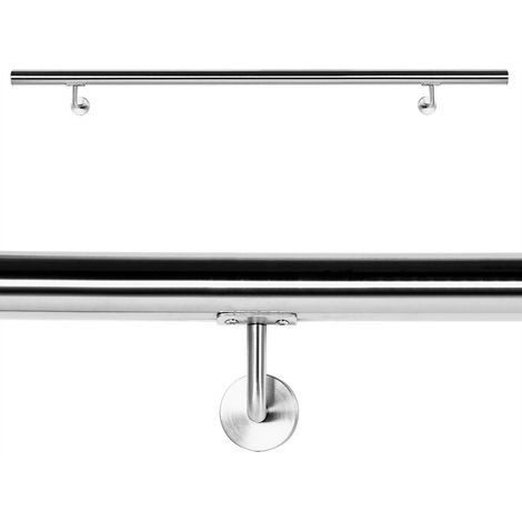 Kit corrimano ringhiera supporto a muro 130 cm scale in acciaio raffinato 160000702