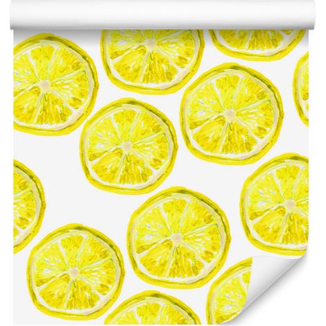 Papel pintado de frutas y limones para salón y dormitorio, 50x1000 cm. (1/5)