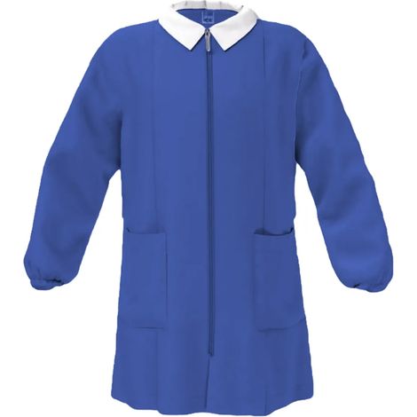 Grembiule Scuola Bimbo con Zip centrale - Neutro Blue Royal 12A