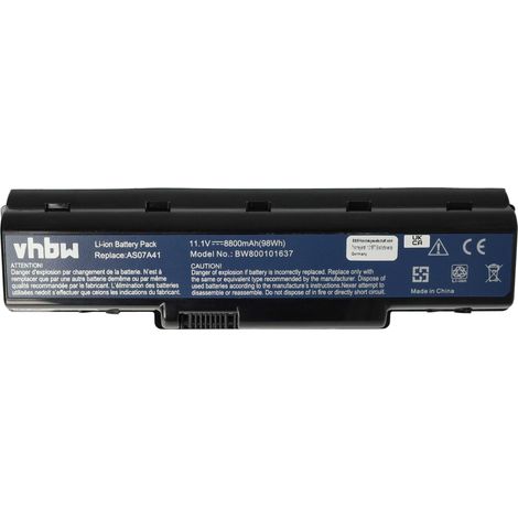 vhbw Akku kompatibel mit Acer Aspire 4720Z, 4715Z-3A0512C, 4730, 4720ZG, 4730-4947, 4730-4516, 4730Z, 4720G, 4720 Notebook (8800 mAh, 11,1 V, Li-Ion) (1/5)