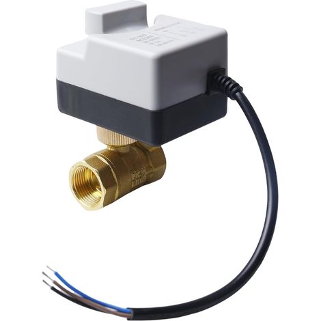 Robinet à boisseau sphérique moteur à 2 voies : commutation d'arrêt en laiton, vanne à bille DN20 électrique, vanne de zone à boisseau sphérique, vanne de moteur 220 V Valve électrique, vanne (1/5)