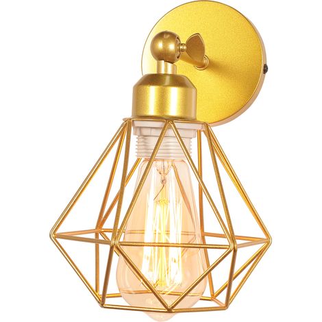 15CM Modern Retro Wall Light E27 Angle Adjustable Wall Light Metal Vintage Wall Sconce Gold (1/5)