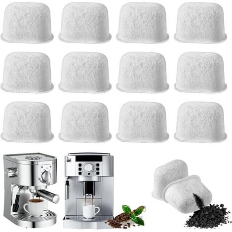 Lot de 12 filtres à eau pour machine à café Ninja Luxe Cafe(es601), filtre à charbon actif, inserts de filtre à eau de rechange pour machines à expresso Ninja (1/4)