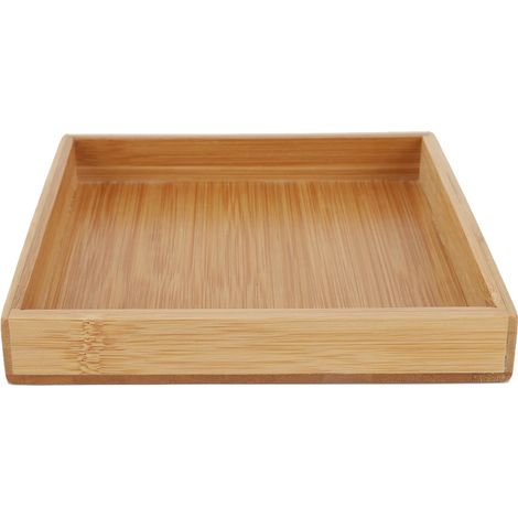 Organiseur de tiroir d'inspiration japonaise, boîte de rangement en bambou aux bords renforcés pour la maison, le bureau ou l'hôtel, plateau de rangement en bois résistant à la pression et (1/5)