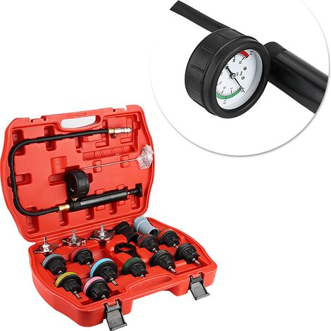 18-teiliges universelles Autokühler-Lecktester-Set, Werkzeug zur Überprüfung des Kühlsystems (1/5)