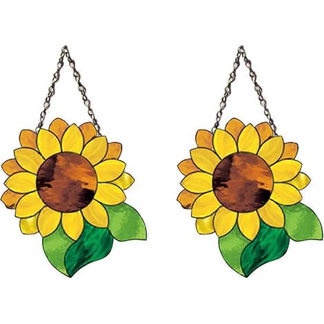Décorations de fenêtre tournesol, attrape-soleil à suspendre aux fenêtres --- (1/5)