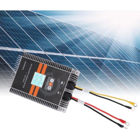 Controlador de carga solar MPPT de 800 W: controlador fotovoltaico inteligente con pantalla LCD, compatible con baterías de litio/LiFePO4, con clasificación de protección IP65 para uso en exteriores. (1/5)