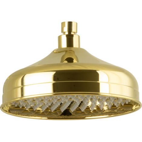 PaulGurkes Kopfbrause Gold Retro Nostalgie Regenbrause Brausekopf 20cm (1/2)