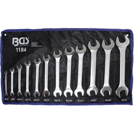 Llaves bgs-technic 1184 acero cromo vanadio 12 piezas