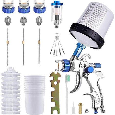 Kit de peinture HVLP avec 10 godets de mélange rapide de 600 ml (1/5)