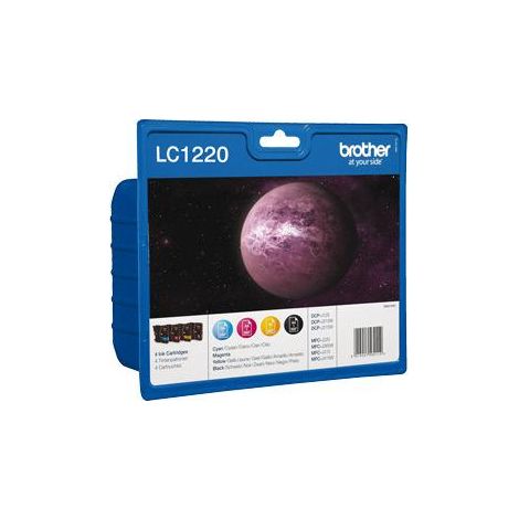 Brother LC1220 Pack cartouche de 4 couleurs pour imprimante jet d'encre