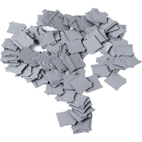 100 pièces plaques de séparation pour bornier à rail DIN PA66, caches d'extrémité isolants pour UK3N UK5N UK6N UK10N UK16N UK25N (1/5)