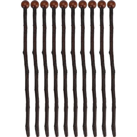 10 wiederverwendbare Kaffeerührstäbchen aus Holz – Rührstäbchen zum Mischen von Milch, Kaffee und Honig (1/5)