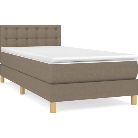 Maison Exclusive - Boxspringbett mit Matratze Taupe 90x190 cm Sto