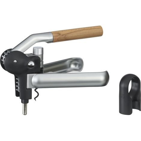 WMF Baric - Cavatappi a leva per vino, 19 x 11 x 15 cm, cavatappi con tagliafoglio, apribottiglie professionale, apribottiglie per vino e prosecco, apribottiglie senza sforzo (1/5)