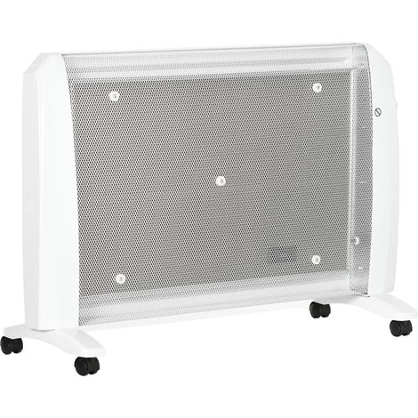 Radiateur électrique pliable 79 x 27 x 54 cm 1000W 2000W blanc pour salon 1000W/2000W mica, niveaux puissance, 15-20 (1/5)