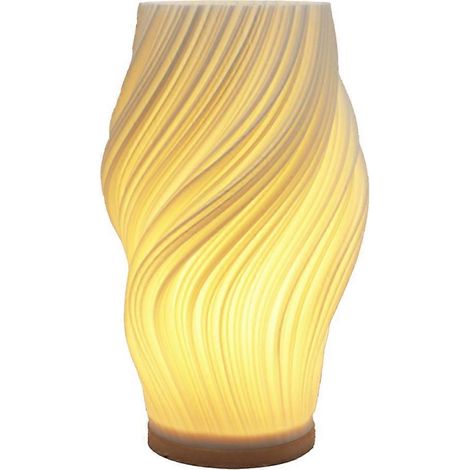 Lampe de chevet vintage à rayures, petite veilleuse pour table de nuit, idéale pour le bureau et la décoration, Breeze F (1/5)