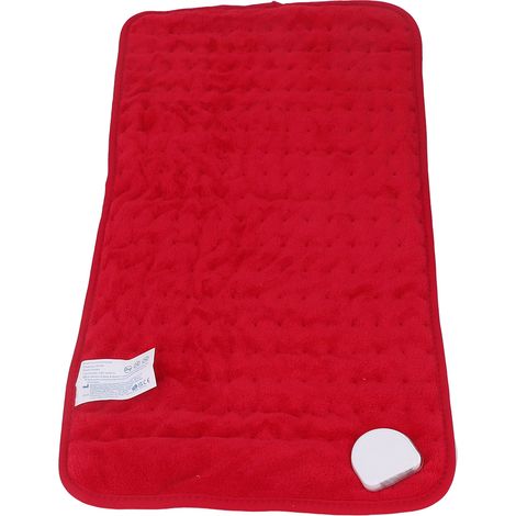 Couverture chauffante 30 x 60 cm, arrêt automatique, 6 niveaux de température, prise UE, 220-240 V CA, rouge, idéale pour les épaules et les genoux. (1/5)