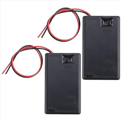 Boîtier porte-piles 2 x 3 x AAA 4,5 V avec interrupteur marche/arrêt et couvercle (1/5)
