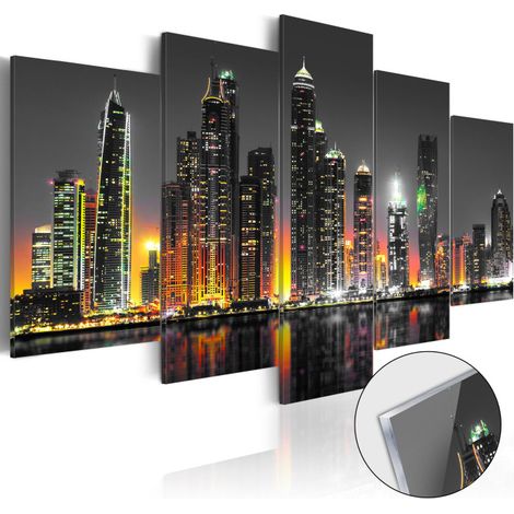 Tableau sur Verre Acrylique "Desertic City" 50 x 100 cm (1/2)