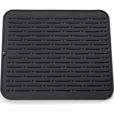 Tapis de Séchage Vaisselle XL en Silicone 45 x 40 cm Garantie à Vie (Noir) (1/4)
