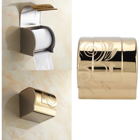 Porte-papier hygiénique en étanche pour salle de bain Acier Inoxydable Doré (1/5)