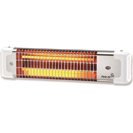 Reglette infrarouge Quartz 1200W PLEIN AIR chauffage mural Electrique inclinable 600W-1200W