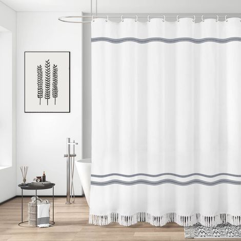 183 cm breit 213 cm hoch, Duschvorhang aus Polyester für Badezimmer (1/4)