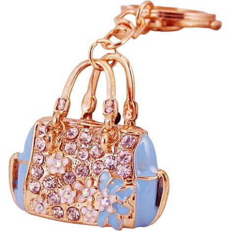 Porte-clés en cristal Bling Bling, joli accessoire pour sac à main et clé de voiture, pour femmes et filles (1/5)