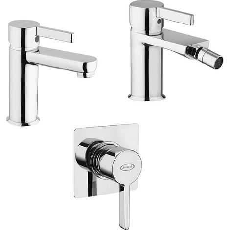 Set miscelatori Jacuzzi Rubinetteria lavabo bidet e doccia incasso serie Fiamma (1/5)