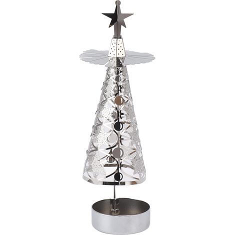 Drehbarer Kerzenhalter, Drehbarer Kerzenhalter für romantische Hochzeiten und Weihnachtsfeiern (Silberne Schneeflocke) (1/5)