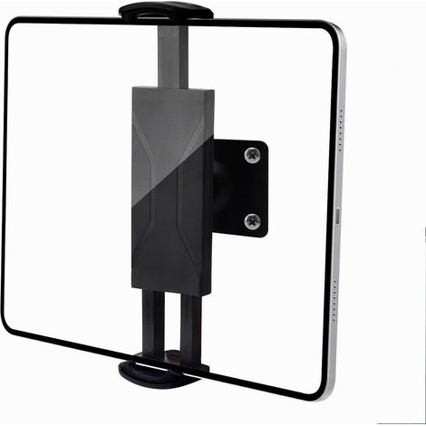 Support Tablette Mural, Compatible avec Pro/Mini Galaxy Tab Surface Pro Kindle de 4,7 à 14 in, Montage mural, Noir, Rectangulaire, Antidérapante, Réglable, Résistant au rayure (1/5)