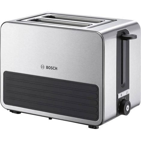 Bosch Haushalt TAT7S25 Tostapane Con griglia scaldabriosche integrata acciaio inox, Nero (1/5)
