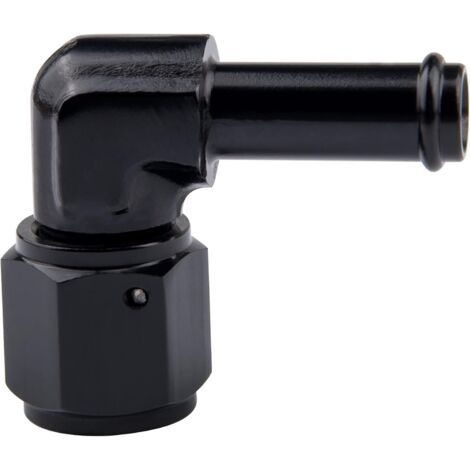 6AN Female to 3/8" Barb Hose Fitting 90 Degree Swivel (1/5)