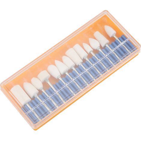 Ortviai 13 Pièces Têtes de Meulage en Laine pour Perceuse Électrique – Formes et Tailles Variées, Tige 3 mm (1/5)