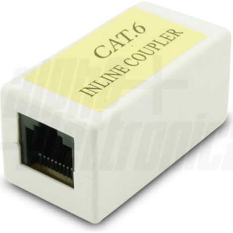 Accoppiatore RJ45 Cat6 unisce due cavi Lan tipo presa femmina-femmina (1/3)