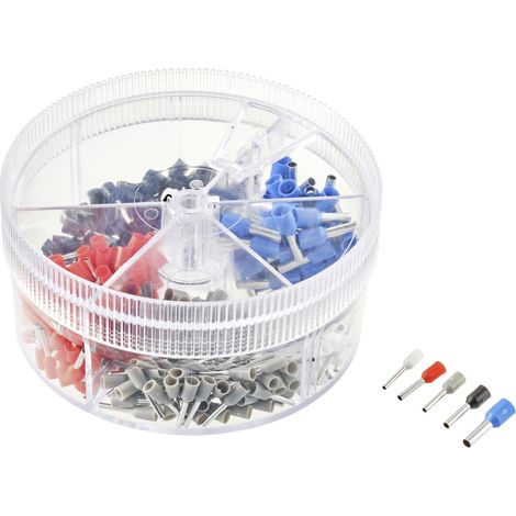 TRU COMPONENTS TC-11599328 Aderendhülsen-Sortiment 0.5 mm², 0.75 mm², 1 mm², 1.5 mm², 2.5 mm² Teilis