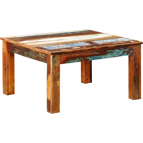 vidaXL Table basse carrée Bois de récupération (1/5)